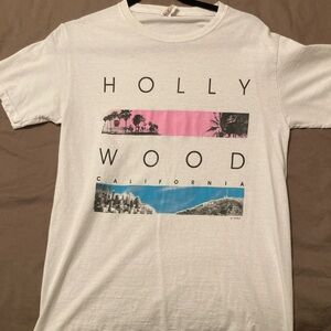 White Hollywood Graphic Tee